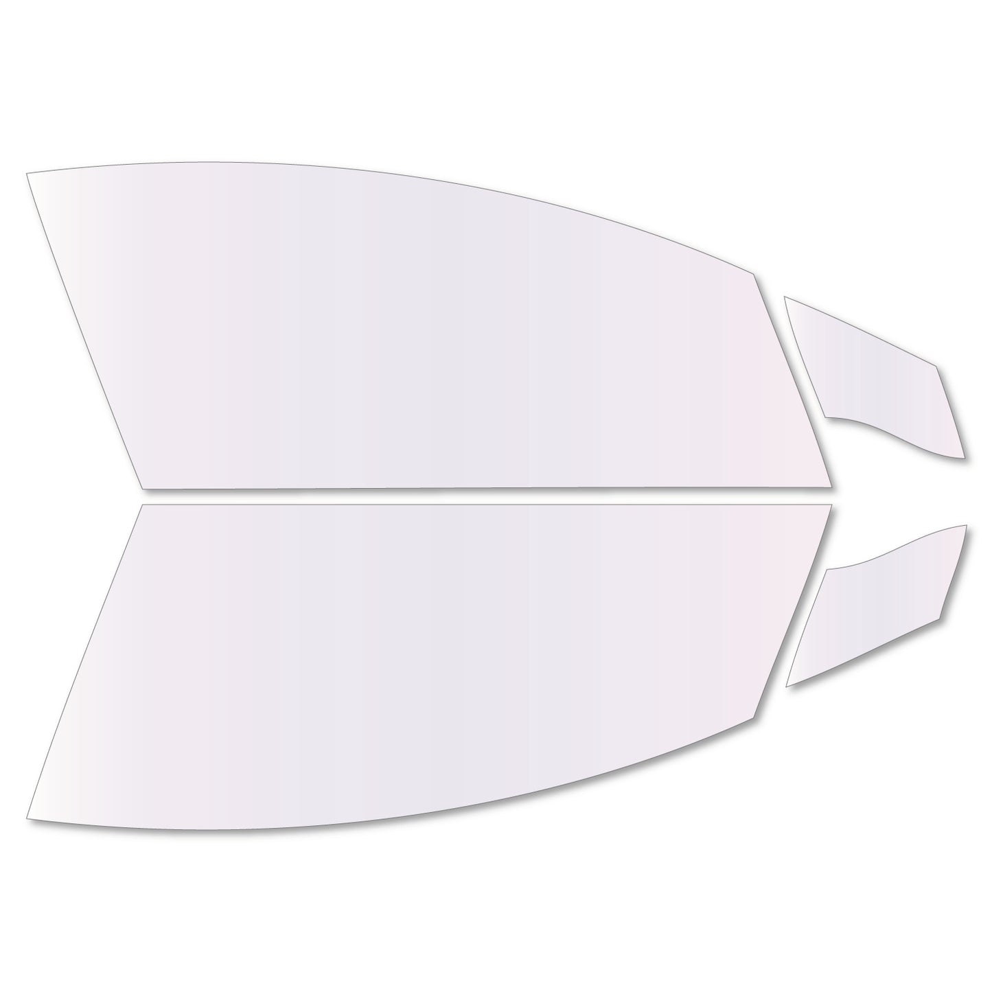 遮熱機能付 オーロラフィルム(サイレントタイプ) 透過率85% ホンダ インサイト (ZE2) カット済みカーフィルム フロントドアセット オーロラタイプ ゴーストタイプ 断熱フィルム