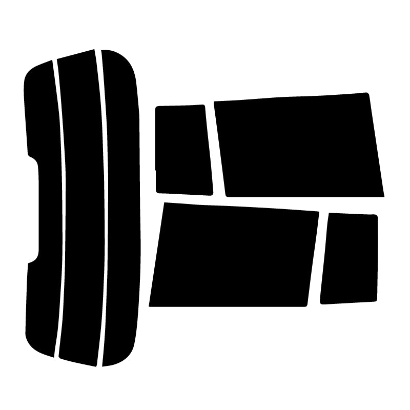 【ノーマルスモーク (ハードコートフィルム) 】 ダイハツ クー (M401S・402S・411S) カット済みカーフィルム リアセット スモークフィルム