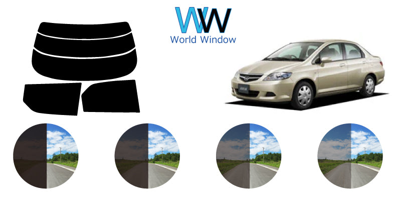 【ノーマルスモーク (ハードコートフィルム) 】 ホンダ  フィットアリア  (GD6・7・8・9) カット済みカーフィルム リアセット スモークフィルム