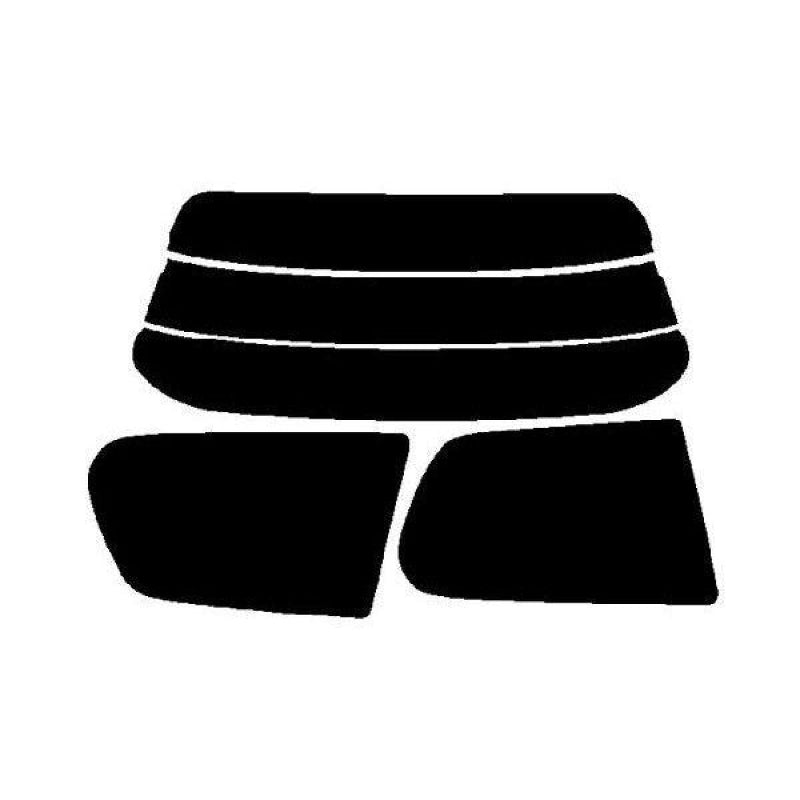 【ノーマルスモーク (ハードコートフィルム) 】 ホンダ  ロゴ3D  (GA3・5) カット済みカーフィルム リアセット スモークフィルム