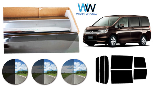 プラススモーク(原着ハードコートタイプ)  ホンダ  ステップワゴン(RK1・2・3・4・5・6・7)カット済みカーフィルム リアセット スモークフィルム 車検対応