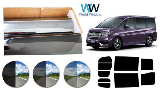 プラススモーク(原着ハードコートタイプ)  ホンダ   ステップワゴン スパーダ(RP1/RP2/RP3/RP4)カット済みカーフィルム リアセット スモークフィルム 車検対応