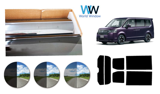 プラススモーク(原着ハードコートタイプ)  ホンダ ステップワゴン(RP6/RP7/RP8)カット済みカーフィルム リアセット スモークフィルム 車検対応