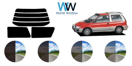 【ノーマルスモーク (ハードコートフィルム) 】 ミツビシ     RVR   3ドアオープンギア (N13W/N23W) カット済みカーフィルム リアセット スモークフィルム