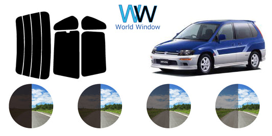 【ノーマルスモーク (ハードコートフィルム) 】 ミツビシ  RVR  4ドア (N61W・64WG/N71W・73WG・74WG) カット済みカーフィルム リアセット スモークフィルム