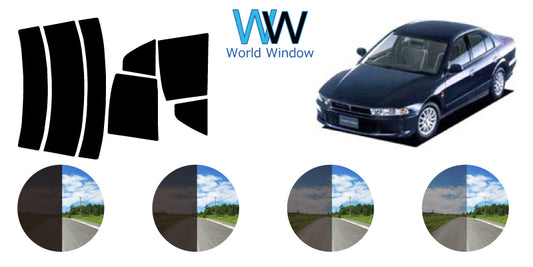 【ノーマルスモーク (ハードコートフィルム) 】 ミツビシ  アスパイア (EA1A・7A/EC1A・7A) カット済みカーフィルム リアセット スモークフィルム