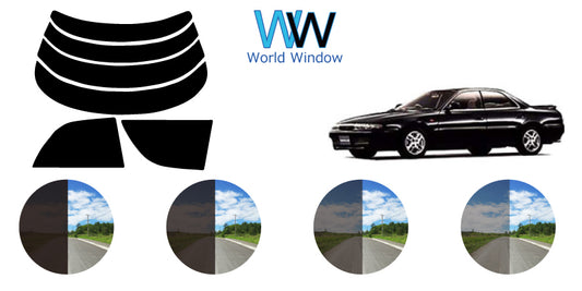 【ノーマルスモーク (ハードコートフィルム) 】 ミツビシ エメロード (E52A・53A・54A・64A・74A・84A) カット済みカーフィルム リアセット スモークフィルム