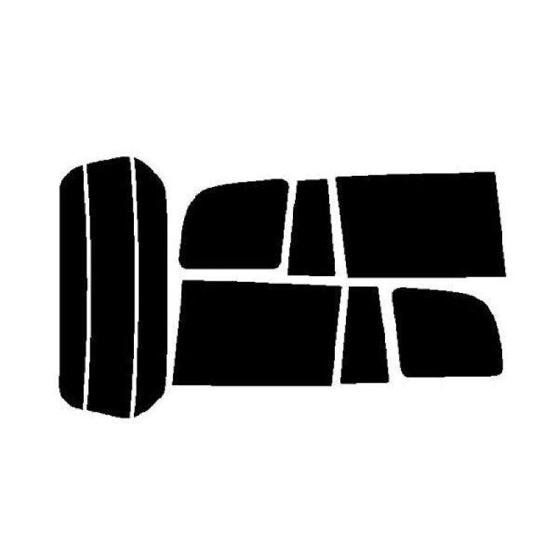 【ノーマルスモーク (ハードコートフィルム) 】 ミツビシ ディオン (CR5W・6W・9W) カット済みカーフィルム リアセット スモークフィルム