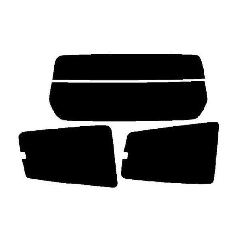 【ノーマルスモーク (ハードコートフィルム) 】 ミツビシ  パジェロ  3ドア(V63W・65W・68W) カット済みカーフィルム リアセット スモークフィルム