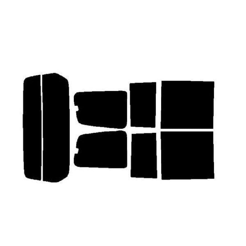 【ノーマルスモーク (ハードコートフィルム) 】 ミツビシ  パジェロ  5ドア (V73W・75W・77W・78W) カット済みカーフィルム リアセット スモークフィルム