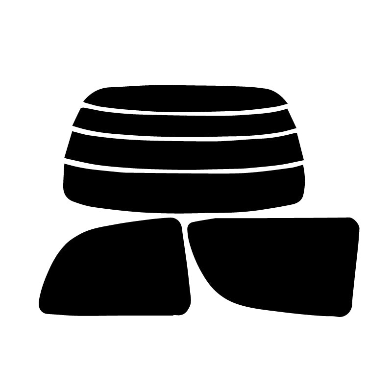 【ノーマルスモーク (ハードコートフィルム) 】 ミツビシ  ミニカ 3ドアハッチバック (H31A・32A・32V・36A・37A・37V) カット済みカーフィルム リアセット スモークフィルム