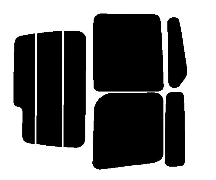 【ノーマルスモーク (ハードコートフィルム) 】 ミツビシ  ミニカ  ミニカトッポ  1+2ドア(ワイパー付き) (H31A・32A・36A) カット済みカーフィルム リアセット スモークフィルム