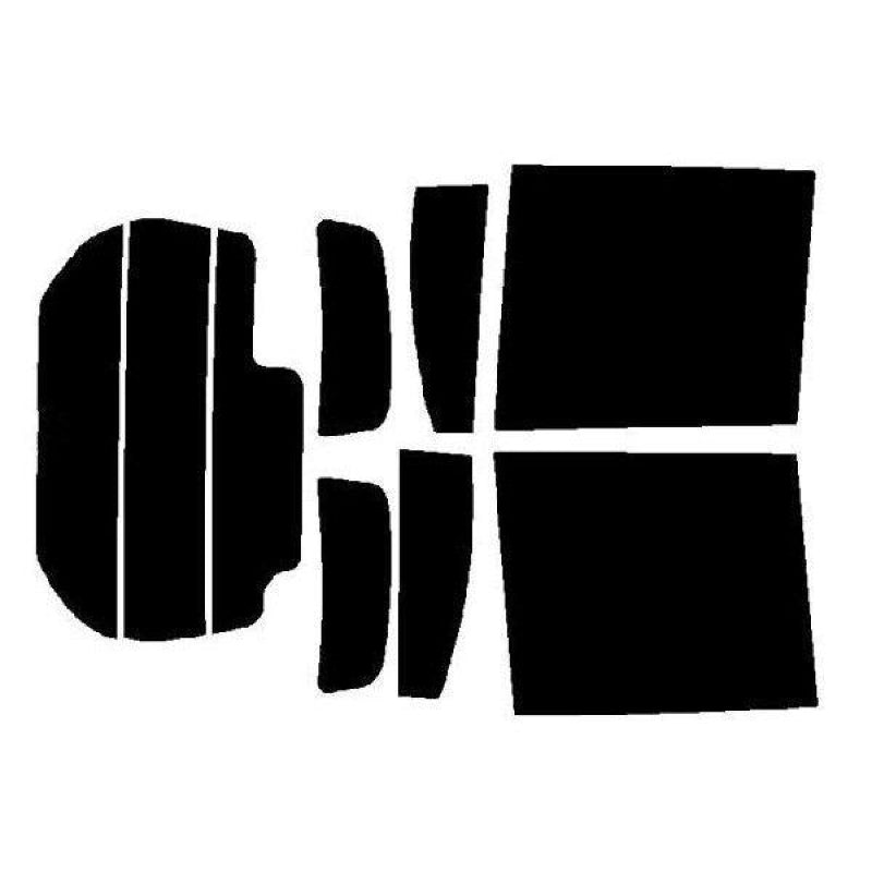 【ノーマルスモーク (ハードコートフィルム) 】 ミツビシ  トッポBJ  5ドア   リヤガラスハッチ式   (H41A・42A・42V・46A・47A・47V) カット済みカーフィルム リアセット スモークフィルム