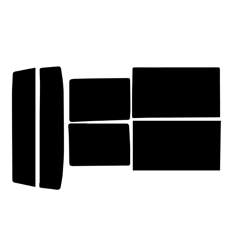 【ノーマルスモーク (ハードコートフィルム) 】 ミツビシ  ミニキャブバン  5ドア (U61V・62V) カット済みカーフィルム リアセット スモークフィルム