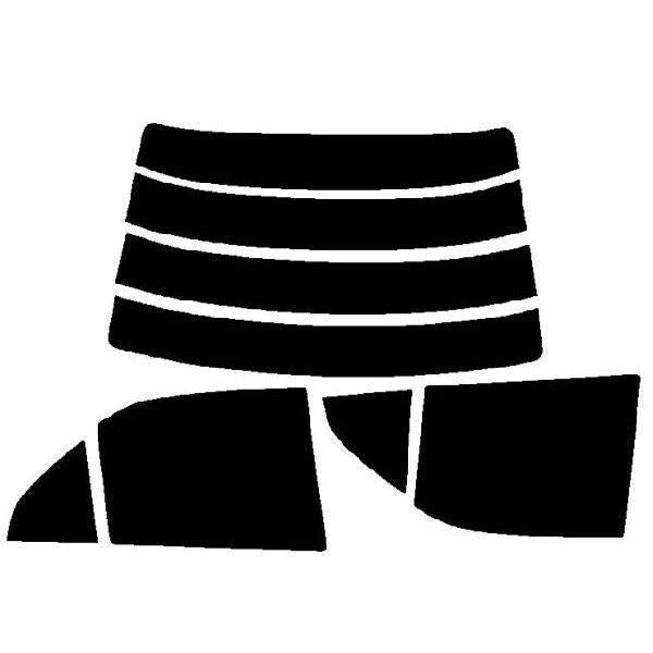 【ノーマルスモーク (ハードコートフィルム) 】 ミツビシ ミラージュ/ランサー 4ドアセダン (CK1A・2A・4A・6A・8A/CM2A・5A・8A/CP9A/CN9A) カット済みカーフィルム リアセット スモークフィルム