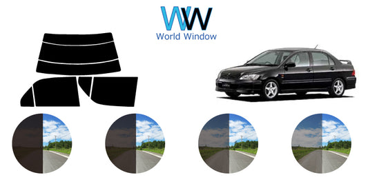 【ノーマルスモーク (ハードコートフィルム) 】 ミツビシ  ランサーセディア  4ドアセダン  (CS2A・5A/CT9A) カット済みカーフィルム リアセット スモークフィルム