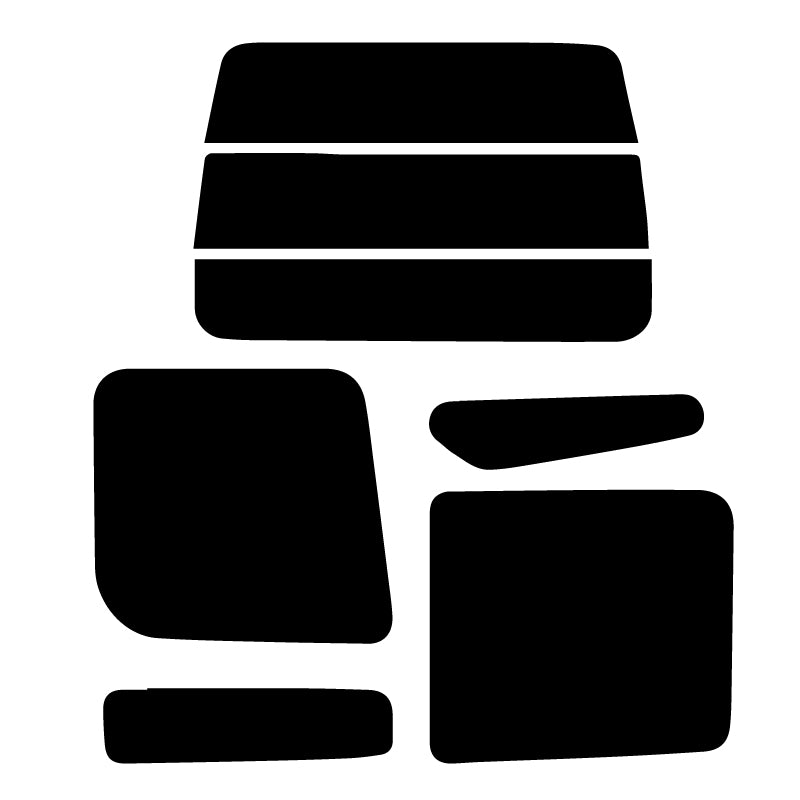 【ノーマルスモーク (ハードコートフィルム) 】 ミツビシ  ミニカトッポ 1+2ドア(ワイパー無し) (H31A・32A・36A) カット済みカーフィルム リアセット スモークフィルム