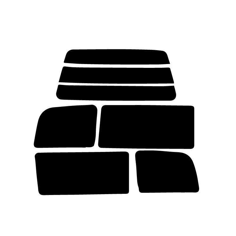 【ノーマルスモーク (ハードコートフィルム) 】 ミツビシ  デリカスペースギア  5ドアショート (PA3V・PA5V/PD5V) カット済みカーフィルム リアセット スモークフィルム