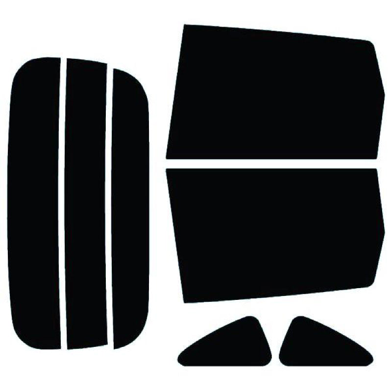 【ノーマルスモーク (ハードコートフィルム) 】 ミツビシ   ekワゴン  (B11W) カット済みカーフィルム リアセット スモークフィルム