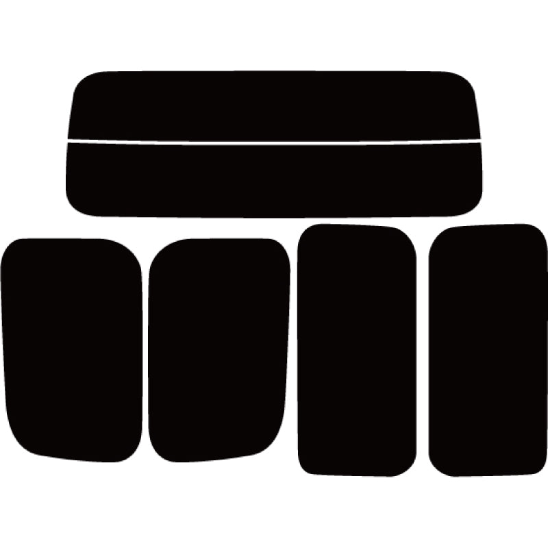 【ノーマルスモーク (ハードコートフィルム) 】 ミツビシ  デリカ バン DX  (M20(BM20/BVM20にも施工可能)) カット済みカーフィルム リアセット スモークフィルム