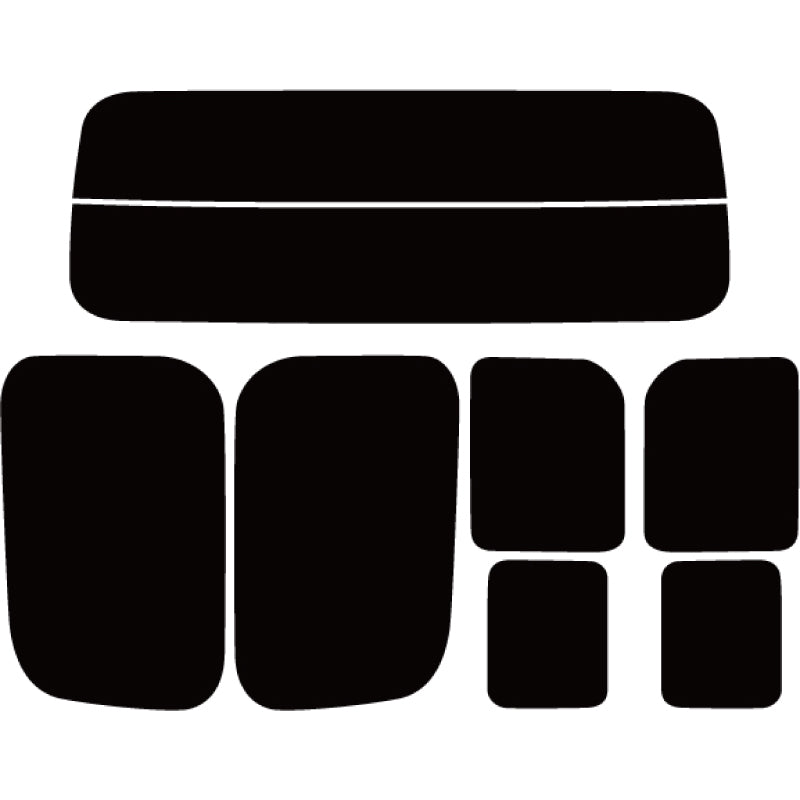 【ノーマルスモーク (ハードコートフィルム) 】 ミツビシ  デリカ バン DX  (BVM20(BM20/M20にも施工可能) カット済みカーフィルム リアセット スモークフィルム