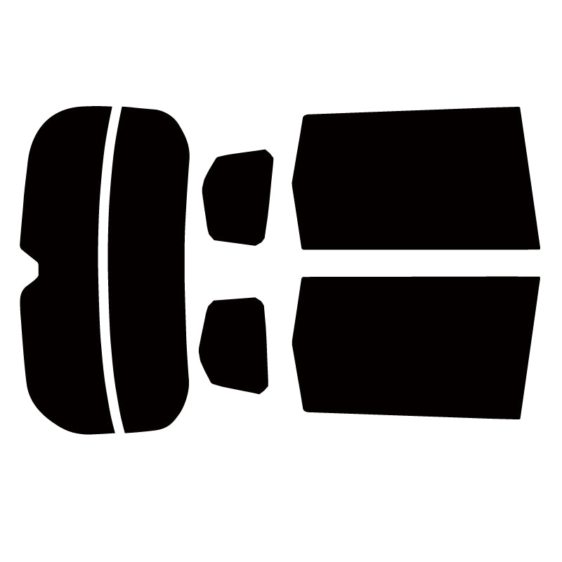 【ノーマルスモーク (ハードコートフィルム) 】 ミツビシ  アウトランダーPHEV (GN0W) カット済みカーフィルム リアセット スモークフィルム