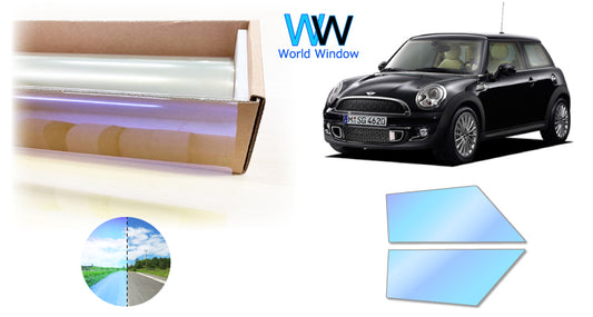 遮熱機能付 オーロラフィルム(ゴーストタイプ) 透過率81%  MINI (ミニ)  クーパー 3ドア R56 (R56 MF16/MF16S/ME14/MFJCW/SV16/SU16/SR16/SUJCW/JCWGP) カット済みカーフィルム フロントドアセット オーロラタイプ ゴーストタイプ(発色仕様) 断熱フィルム