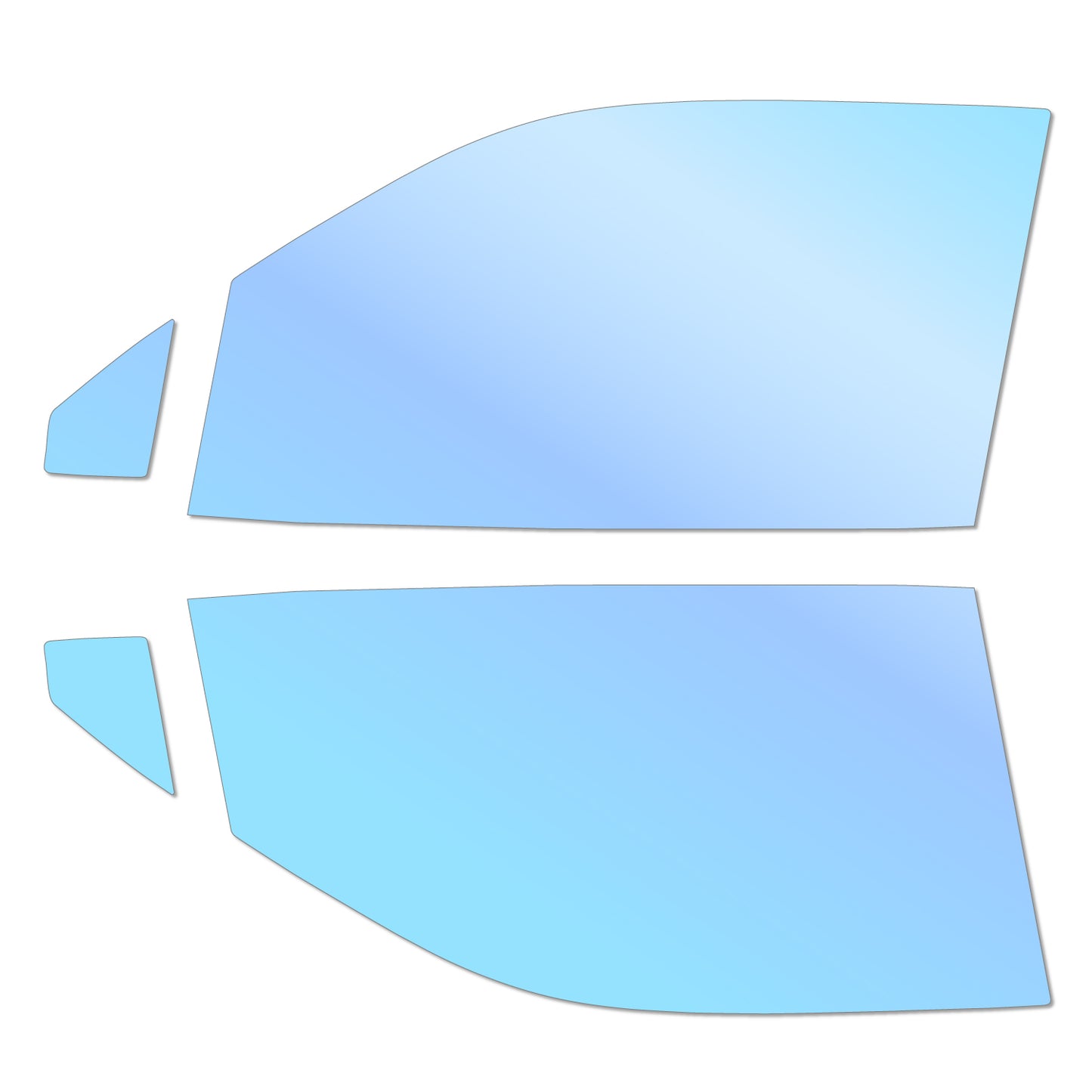 遮熱機能付 オーロラフィルム(ゴーストタイプ) 透過率81%  ニッサン サクラ (B6AW) カット済みカーフィルム フロントドアセット オーロラタイプ ゴーストタイプ(発色仕様) 断熱フィルム