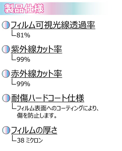 遮熱機能付 オーロラフィルム(ゴーストタイプ) 透過率81％ ミツビシ デリカミニ  (B34A/B35A/B37A/B38A) カット済みカーフィルム フロントドアセット オーロラタイプ ゴーストタイプ(発色仕様) 断熱フィルム