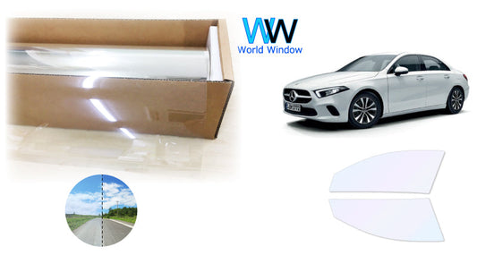 オーロラフィルム (ファインゴースト90) 遮熱フィルム 透過率90% メルセデス Aクラス セダン (V177) カット済みカーフィルム フロントドアセット オーロラタイプ ゴーストタイプ ホログラフィック