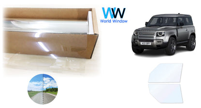 オーロラフィルム (ファインゴースト90) 遮熱フィルム 透過率90%ランドローバー ディフェンダー110 (L663)カット済みカーフィルム フロントドアセット オーロラタイプ ゴーストタイプ ホログラフィック