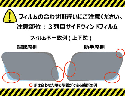 高品質 国産 原着ハードコートフィルム 3M (スリーエム) パンサー 05 / 20 / 35 PLUS トヨタ アルファード (GGH20W/GGH25W/ANH20W/ANH25W) カット済みカーフィルム リアセット スモークフィルム 車検対応