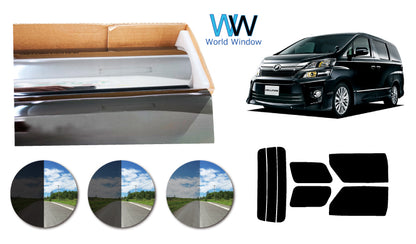 プラススモーク(原着ハードコートタイプ) トヨタ  ヴェルファイア  (GGH20W/GGH25W/ANH20W/ANH25W/ATH20W) カット済みカーフィルム リアセット スモークフィルム 車検対応