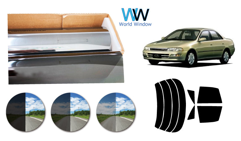 プラススモーク(原着ハードコートタイプ)  トヨタ   カリーナ  (ST190・195/CT190・195/AT190・191・192)カット済みカーフィルム リアセット スモークフィルム 車検対応