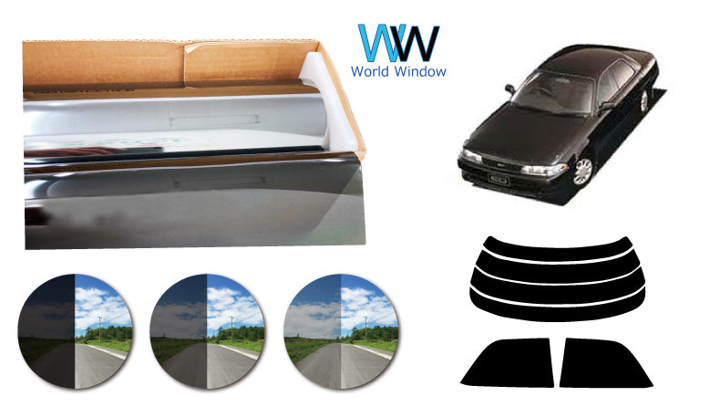 プラススモーク(原着ハードコートタイプ)  トヨタ   カリーナＥＤ   (ST180・181・182・183)カット済みカーフィルム リアセット スモークフィルム 車検対応