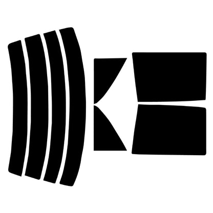 プラススモーク(原着ハードコートタイプ)  トヨタ   クラウン  ４ドアセダン  (GS151・151H/JZS151・153・155/LS151・151H)カット済みカーフィルム リアセット スモークフィルム 車検対応