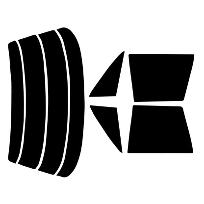 プラススモーク(原着ハードコートタイプ)  トヨタ   コルサ  ４ドアセダン (ST170・171/CT170/AT170・175)カット済みカーフィルム リアセット スモークフィルム 車検対応