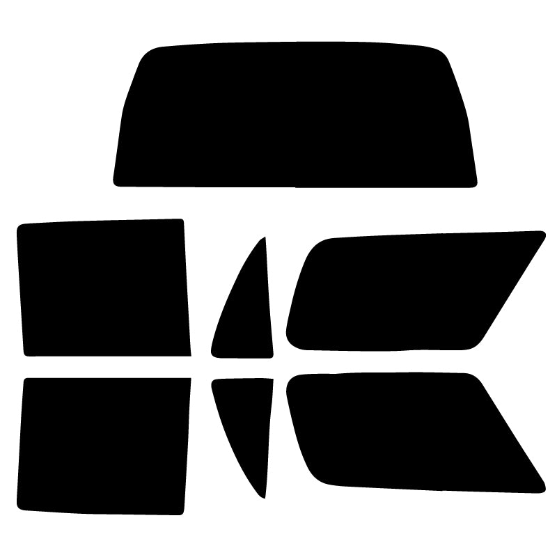 高品質 国産 原着ハードコートフィルム (IKCS ルミクール) トヨタ ハイラックスサーフ (180系) カット済みカーフィルム リアセット スモークフィルム 車検対応