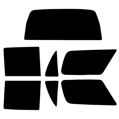 高品質 国産 原着ハードコートフィルム (IKCS ルミクール) トヨタ ハイラックスサーフ (180系) カット済みカーフィルム リアセット スモークフィルム 車検対応