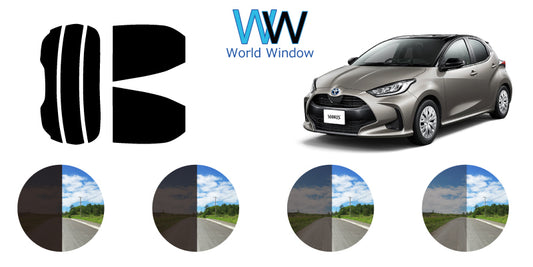 【ノーマルスモーク (ハードコートフィルム) 】 トヨタ   YARIS (ヤリス)  (MXPA10 / MXPA15 / MXPH10 / MXPH15 / KSP210) カット済みカーフィルム リアセット スモークフィルム