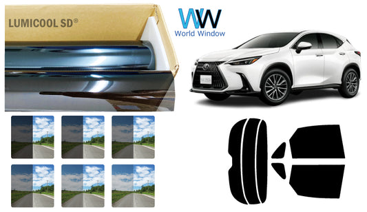 高品質 国産 原着ハードコートフィルム (IKCS ルミクール) トヨタ レクサス(LEXUS) NX	(20系) カット済みカーフィルム リアセット スモークフィルム 車検対応