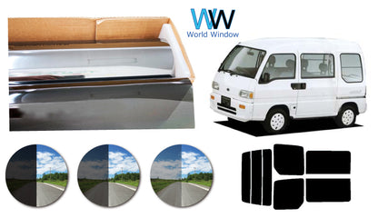 プラススモーク(原着ハードコートタイプ)   スバル   サンバーディアス  (KV3/KV4) カット済みカーフィルム リアセット スモークフィルム 車検対応