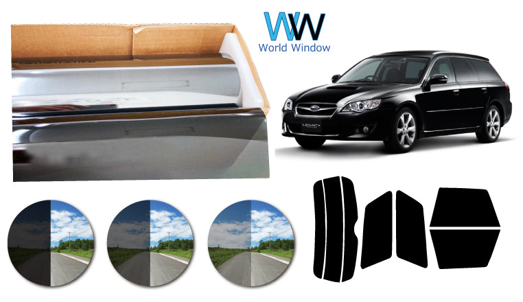 プラススモーク(原着ハードコートタイプ)   スバル レガシィワゴン  ( BP5・9・E) カット済みカーフィルム リアセット スモークフィルム 車検対応