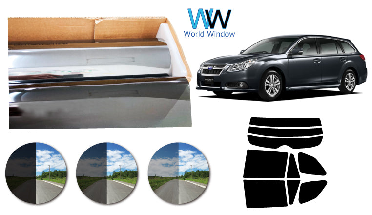 プラススモーク(原着ハードコートタイプ)   スバル レガシィワゴン  ( BR9/BRF) カット済みカーフィルム リアセット スモークフィルム 車検対応