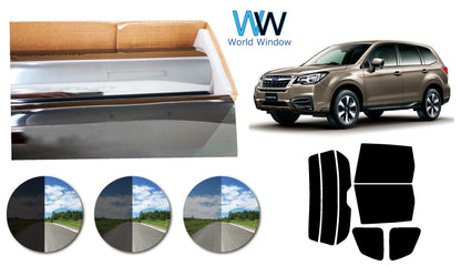 プラススモーク(原着ハードコートタイプ)   スバル  フォレスター (SJ5/SJG) カット済みカーフィルム リアセット スモークフィルム 車検対応