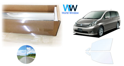 オーロラフィルム (ファインゴースト90) 遮熱フィルム 透過率90% トヨタ アイシス (ANM10G/ANM10W/ANM15G/ANM15W/ZNM10G/ZNM10W/ZGM10W/ZGM11W/ZGM15W/ZGM10G/ZGM11G/ZGM15G)カット済みカーフィルム フロントドアセット オーロラタイプ ゴーストタイプ ホログラフィック