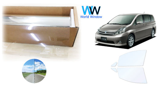 オーロラフィルム (ファインゴースト90) 遮熱フィルム 透過率90% トヨタ アイシス (ANM10G/ANM10W/ANM15G/ANM15W/ZNM10G/ZNM10W/ZGM10W/ZGM11W/ZGM15W/ZGM10G/ZGM11G/ZGM15G)カット済みカーフィルム フロントドアセット オーロラタイプ ゴーストタイプ ホログラフィック