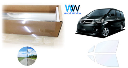 オーロラフィルム (ゴースト2ネオ89) 遮熱フィルム 透過率88.5% トヨタ アルファード (MNH10W/MNH15W/ANH10W/ANH15W/ATH10W)カット済みカーフィルム フロントドアセット オーロラタイプ ゴーストタイプ ホログラフィック