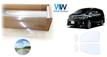 オーロラフィルム (ファインゴースト90) 遮熱フィルム 透過率90% トヨタ アルファード (20系 GGH20W/GGH25W/ANH20W/ANH25W/ATH20W)カット済みカーフィルム フロントドアセット オーロラタイプ ゴーストタイプ ホログラフィック