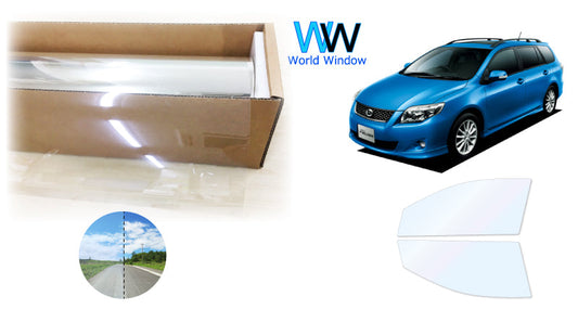 オーロラフィルム (ファインゴースト90) 遮熱フィルム 透過率90% トヨタ カローラフィールダー (140系 ZRE142G/ZRE144G/NZE141G/NZE144G) カット済みカーフィルム フロントドアセット オーロラタイプ ゴーストタイプ ホログラフィック